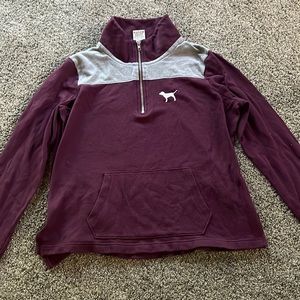 Maroon PINK quarter zip fleece